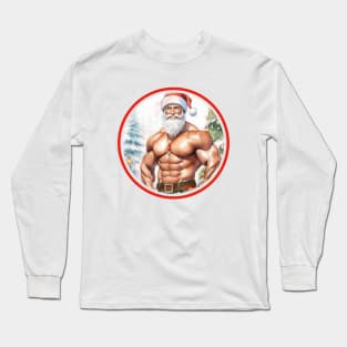 Muscle Daddy Merry Christmas Long Sleeve T-Shirt